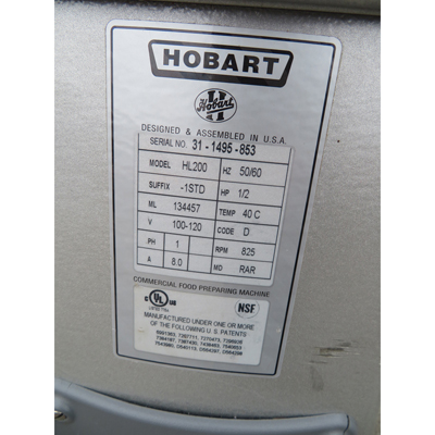 Hobart Legacy 20 Quart HL200 Mixer (Includes Beater & Whip), Used Great Condition image 2