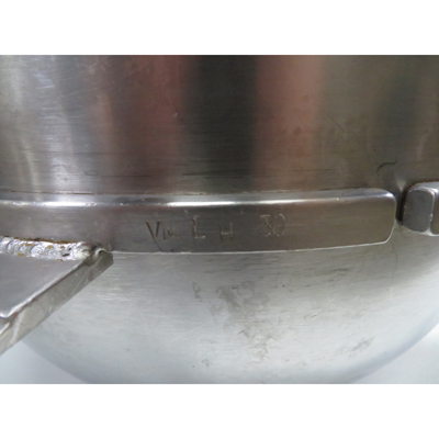 Hobart 00-295648 Bowl 30 Qt. for V1401, M802, H600 Mixers, Used Good Condition image 3