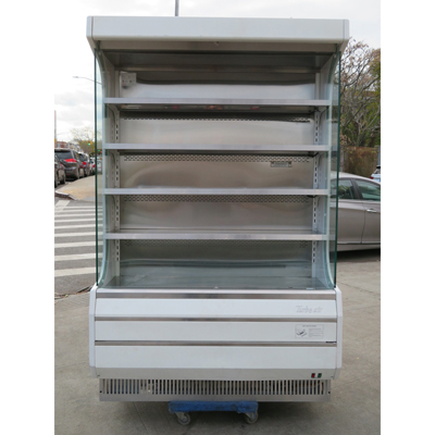 Turbo Air TOM-50W 50" White Vertical Open Refrigerated Display Case, Used Great Condition image 2