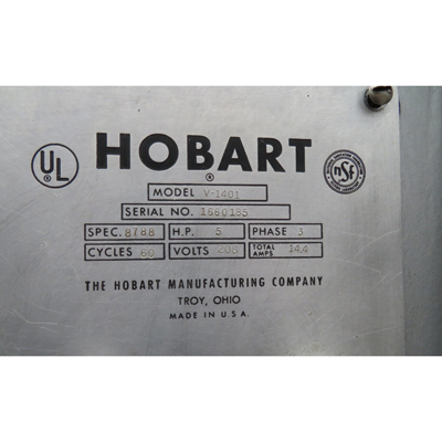 Hobart 140 Quart V1401 Mixer with Bowl, Used Excellent Condition image 3