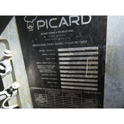 Picard RE-4-8 4 Tray 8 Pan Gas Revolving Oven, Used Good Condition image 1