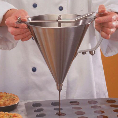 De Buyer 3354.00 Stainless Steel Chocolate Funnel 1.9 Liter image 1