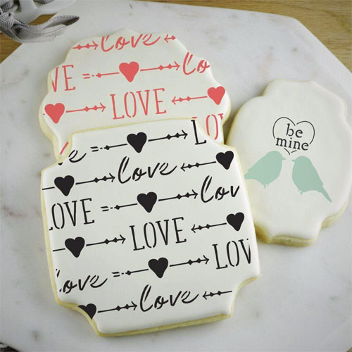 Confection Couture Love and Arrows Background Cookie Stencil image 1