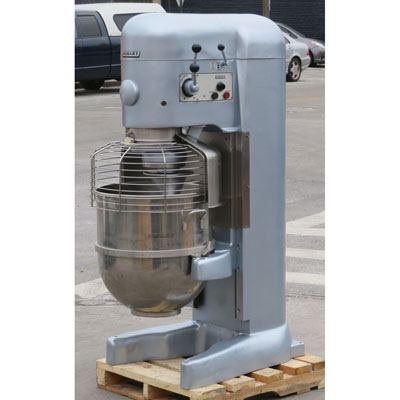 Hobart 140 Quart V1401 Mixer with Bowl and Chute on Splash Guard, Used Great Condition image 1