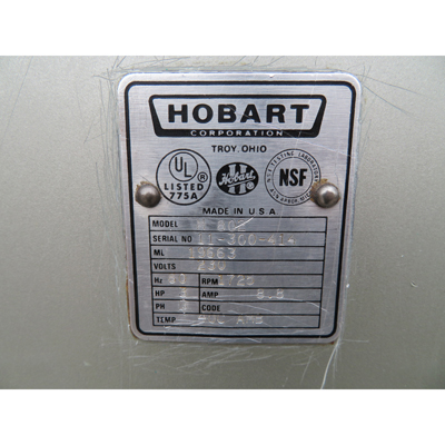 Hobart 80 Quart M802 Mixer with Attachment Hub, Single Phase, Used Excellent Condition image 3
