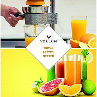 Vollum Manual Stainless Steel Extra Large Fruit Juicer image 3