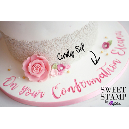 Sweet Stamp Set of Curly Upper & Lower Case Letters image 6