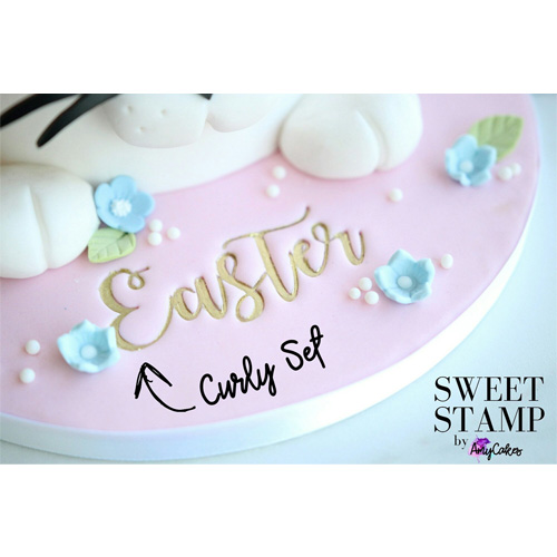 Sweet Stamp Set of Curly Upper & Lower Case Letters image 7