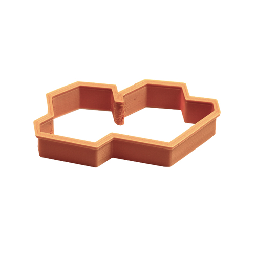 Small Double Tefillin Cookie Cutter, 3" x 1 1/4" x 1/2" H image 2