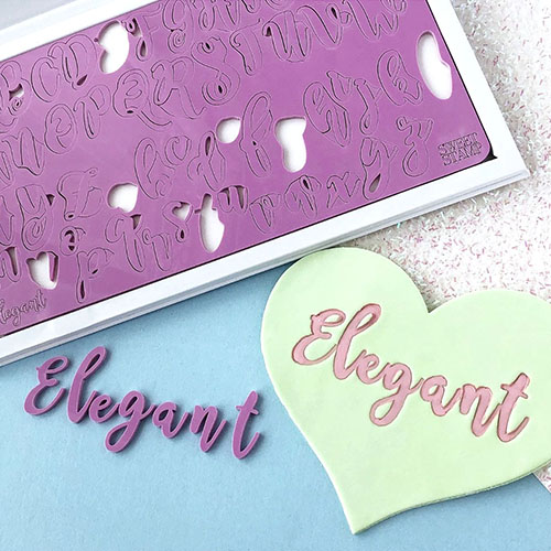 Sweet Stamp Set of Elegant Upper & Lower Case Letters image 2