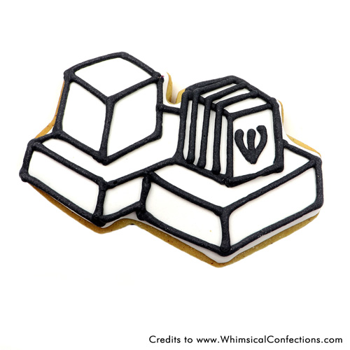 Large Double Tefillin Cookie / Cake Cutter, 3" x 2" x 1 1/2" H image 4