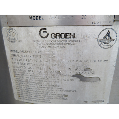 Groen AH/1E-40 Steam Jacketed Natural Gas Floor Kettle, Used Very Good Condition image 5