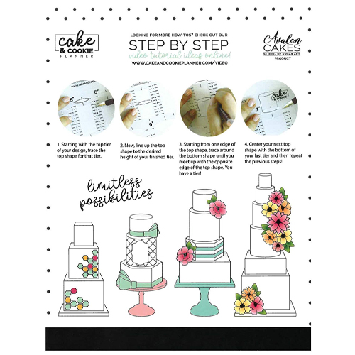 Square Cake Sketching Template by Avalon Cakes image 3
