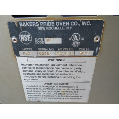 Bakers Pride P22 Countertop Pizza / Pretzel Oven, Used Great Condition image 2
