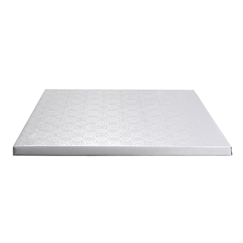 O'Creme Square White Cake Drum Board, 8" x 1/2" Thick, Pack of 5 image 1