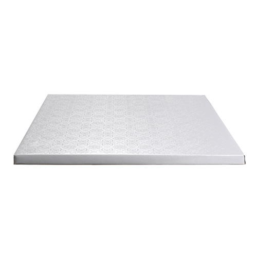 O'Creme Square White Cake Drum Board, 14" x 1/2" Thick, Pack of 5 image 1