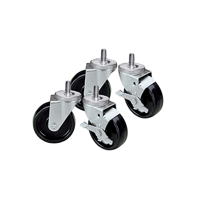 Component Hardware CSTPK-5BTS 5" Stem Caster, 4Pk - 2 with Brake, 2 without image 1