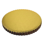 O'Creme Gold Scalloped Corrugated Round Cake Board, 14", Pack of 10  image 2