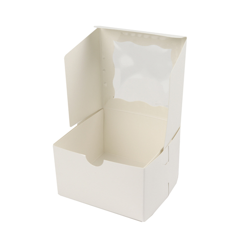 O'Creme One Compartment Cupcake Box with Window, 4" x 4" x 2.5" H, Pack of 50 image 1