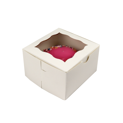 O'Creme One Compartment Cupcake Box with Window, 4" x 4" x 2.5" H - Pack Of 25 image 4