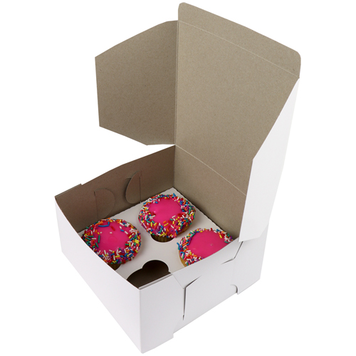 O'Creme White Cardboard Insert for Cupcakes, 4 Cavities Size: Case of 100 image 2