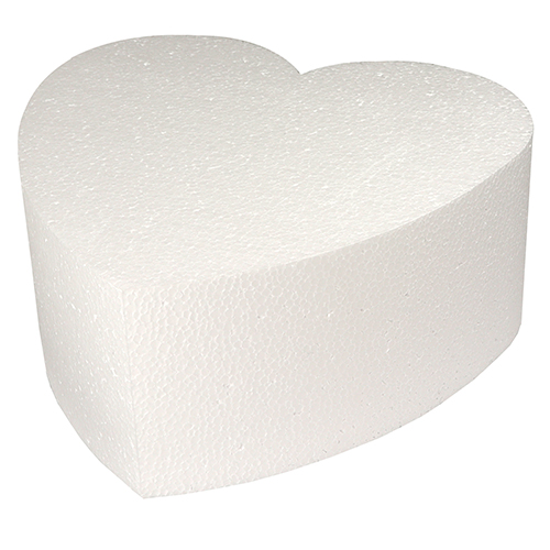 Heart Cake Dummy, Polystyrene, 8" x 7-7/8" x 4" high image 1