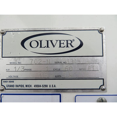 Oliver 702N Bagel Slicer with Return Slide, Used Excellent Condition image 3