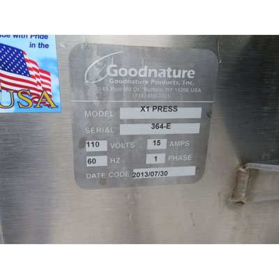 Goodnature X-1 Commercial Coldpress Juicer, Used Great Condition image 9