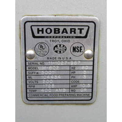 Hobart 80 Quart M802 Mixer with Safety Guard, Used Great Condition image 3