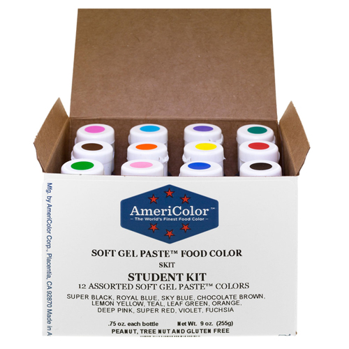 Americolor Gel Paste Student Kit, Twelve .75 oz. Colors image 1