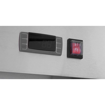 Atosa MBB90G-GR Three Section Back Bar Cooler 89.3"W x 28.1"D x 42.2"H w/3 Locking Glass Doors image 1