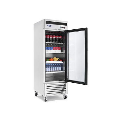 Atosa MCF8705GR Bottom Mount Refrigerator Merchandiser 26.97"W x 31.5"D x 84.06"H with Self-Closing Glass Door with Lock image 1
