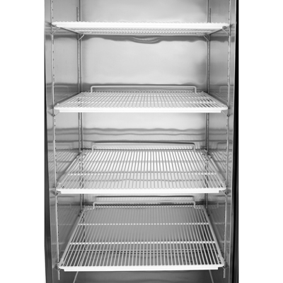 Atosa MCF8723GR Two Section Bottom Mount Refrigerator Merchandiser 54-3/8"W x 31-1/2"D x 81-1/4"H with 2 Self-Closing Glass Doors with Locks image 2