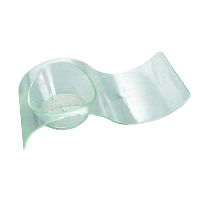 Packnwood "GIZMO" Green Transparent Wave Dish, .25 oz, 3.7" x 1.6" x 0.9" H, Case of 200 image 2