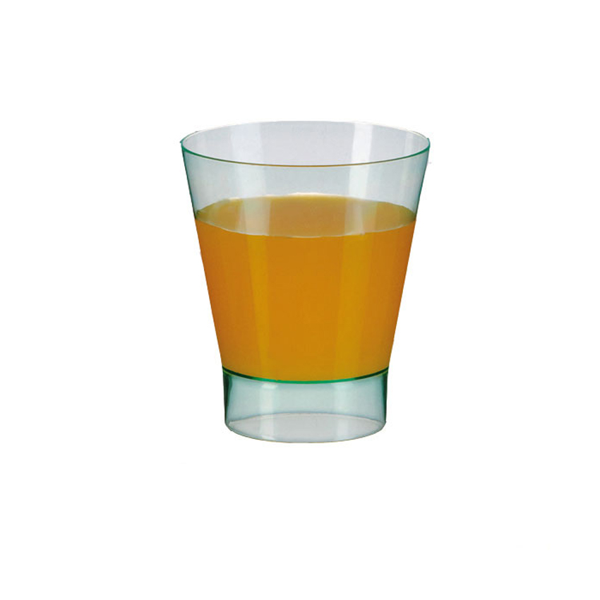 Packnwood Pavlos Transparent Green Cup, 6 oz., 3" Dia. x 3.5" H, Case of 200 image 1