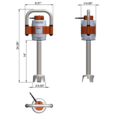 Dynamic MX042.1ES / SMX350ES Immersion Blender - 14" Tube image 1