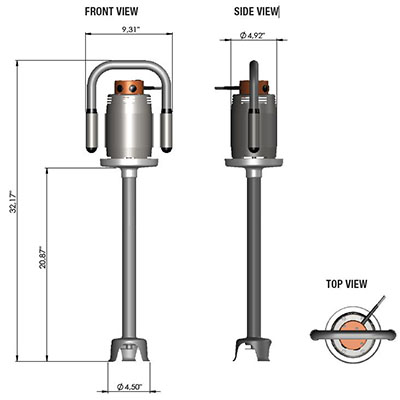 Dynamic MX002.1ES / SMX650ES  Immersion Blender - 21" Tube image 1