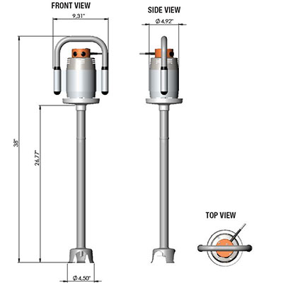 Dynamic MX001.1ES / SMX850ES Immersion Blender - 27" Tube image 1