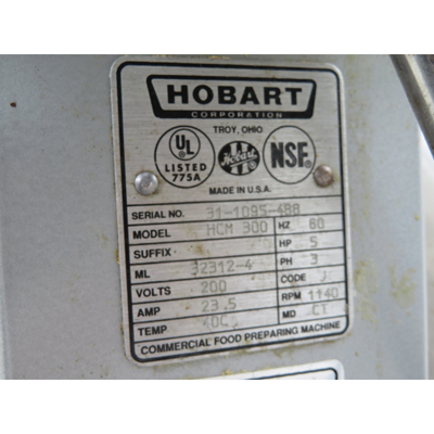 Hobart HCM300 Vertical Cutter Mixer, Used Excellent Condition image 3