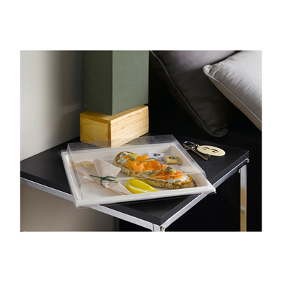 Packnwood Clear Recyclable Lid for 210APUTRP23, 10.4" x 10.8" x 1.4" H, Case of 100 image 1