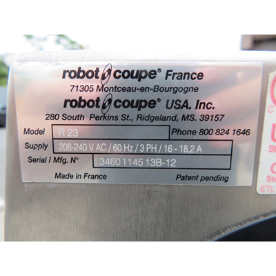 Robot Coupe R-23 23 Qt. Vertical Cutter/Mixer, Used Excellent Condition image 4