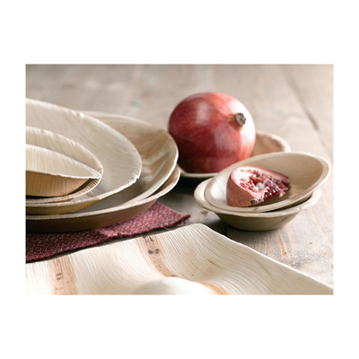 Packnwood Palm Leaf Plate with Square Corners & Slanted Edges, 7" x 5" x 1.2" H, Case of 100 image 2