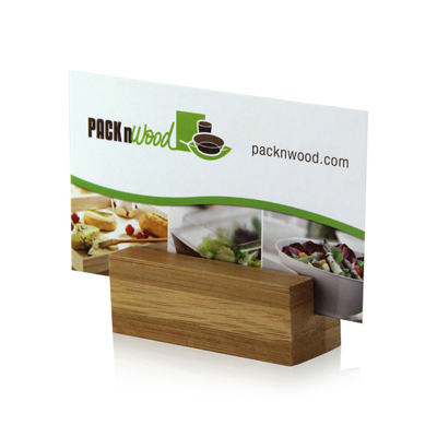 Packnwood Bamboo Square Card Holder, 2.2" x 0.8" x 0.8" H, Case of 100 image 1