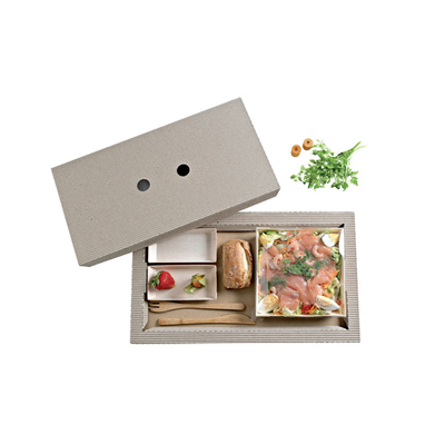 Packnwood Kraft Meal Tray, 17.3" x 9.8" x 2.4" H, Case of 50 image 1