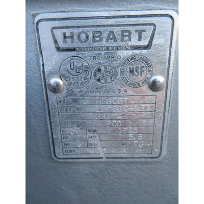 Hobart 60 Quart H600T Mixer, Used Excellent Condition image 4