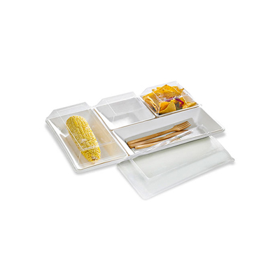 Packnwood Clear Recyclable Lid for 210ECOD2613, 10.3" x 5.19" x 1.29" H, Case of 100 image 2