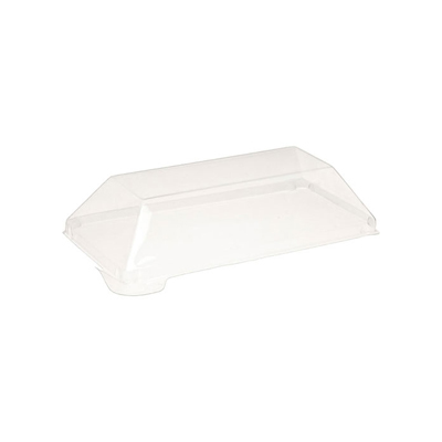 Packnwood Rectangular Transparent Green Klarity Dish, 5.3" x 2.5", Case of 200 image 3