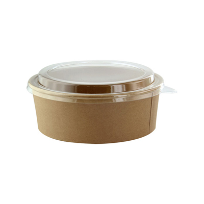 Packnwood Round Kraft Salad Bucket with PET Lid Included, 38 oz., 7.2" H, Case of 200 image 2