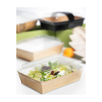 Packnwood Brown Paper Salad Box, 28 oz, 9" x 7.1" x 1.25" - Case of 200 image 1