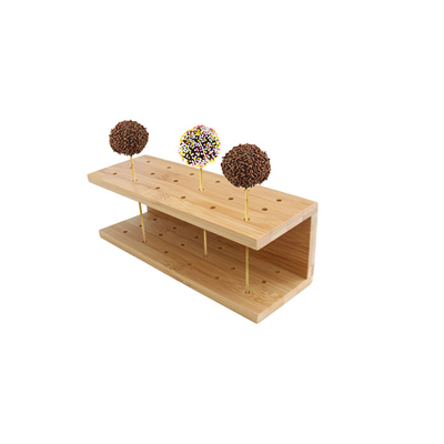 Packnwood Bamboo Cake Pop Stand, 18 Cavities, 7.9" x 2.75", Case of 5 image 2